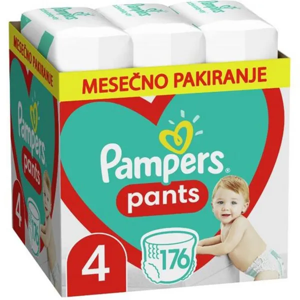 Pampers pants pelene monthly S4, 9-15kg 176 kom