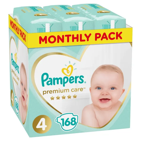 Pampers pelene premium S4 8-14kg 168kom