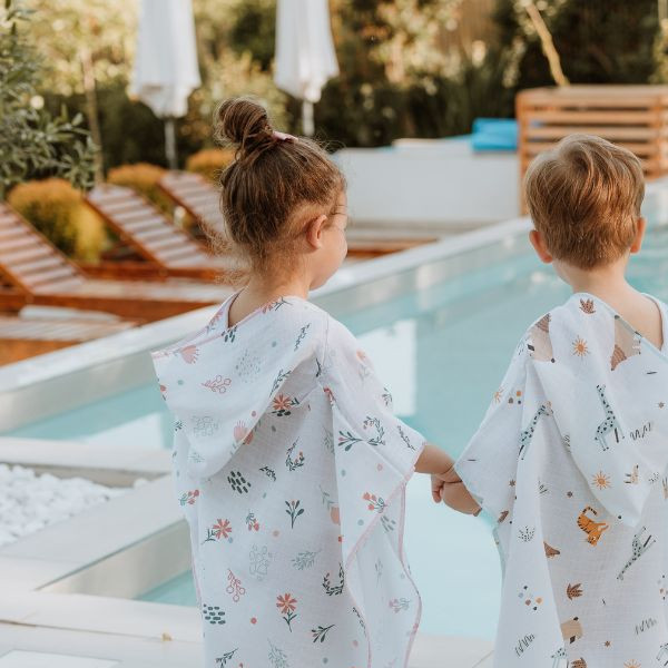 Baby textil pončo za plažu, djevojčice 