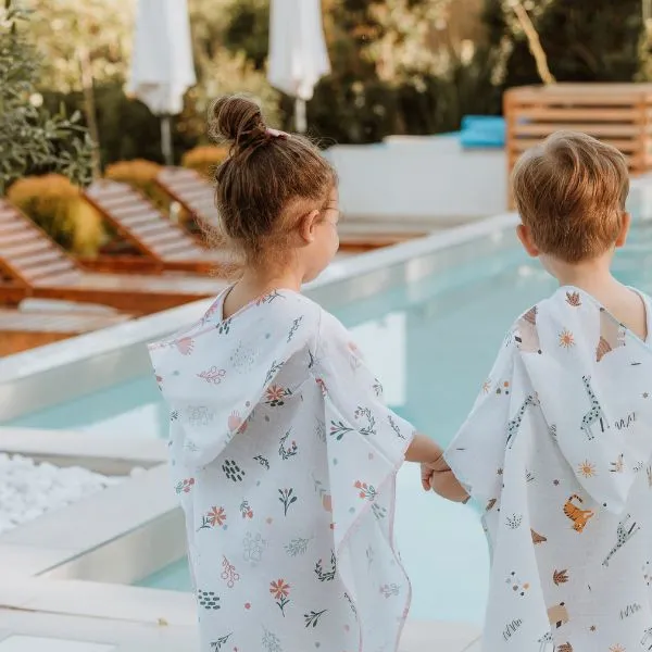 Baby textil pončo za plažu, djevojčice 