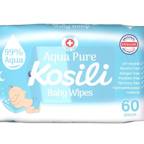 Kosili baby vlažne maramice aqua pure 60kom 