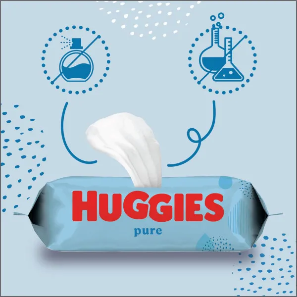 Huggies baby vlažne maramice pure 56kom 