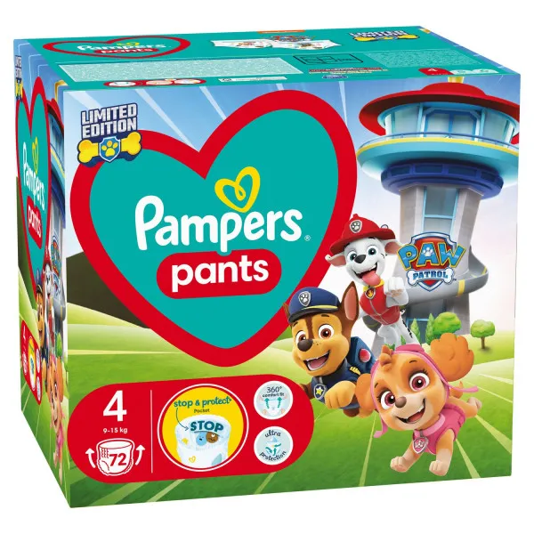 Pampers pants pelene Paw Patrol GPP S4 9-15kg72kom 