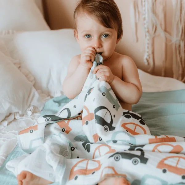 Baby Textil tetra pelene od muslina 2/1 Autići
