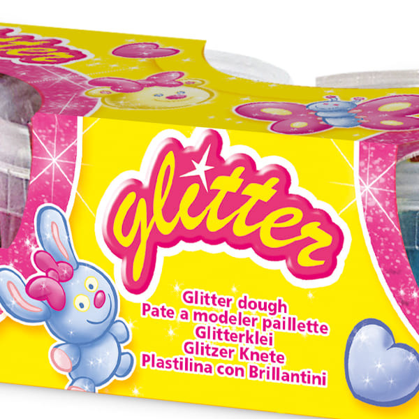SES Plastelin gliter 4X90GR 00466 