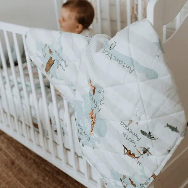 Baby Textil posteljina Mapa sveta 4/1, 80x120cm