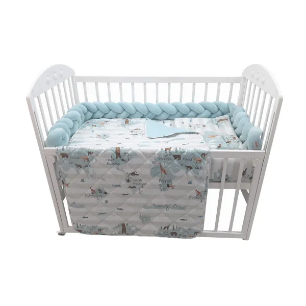 Baby Textil posteljina Mapa sveta 4/1, 80x120cm