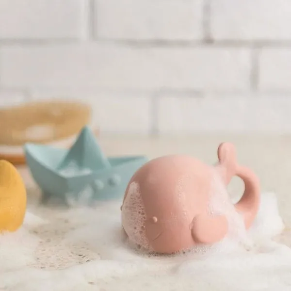 Nattou gumena igračka u obliku kita, roze