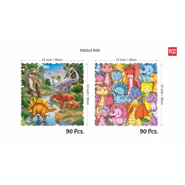 UnikPlay šašave puzzle Dino - krupni el. 