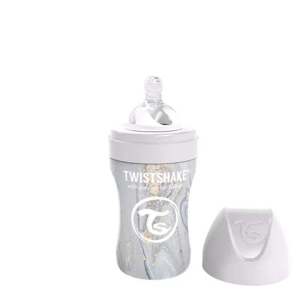 TS flasica anti-colic stainless marble grey 260ml 