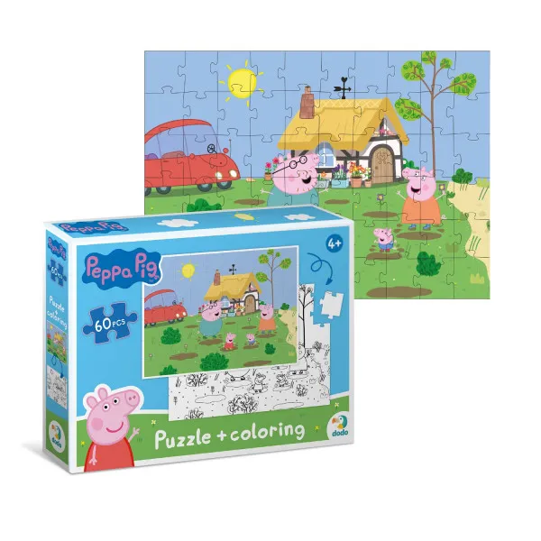 Dodo puzzle 2u1 Peppa prase, skakanje po baricama