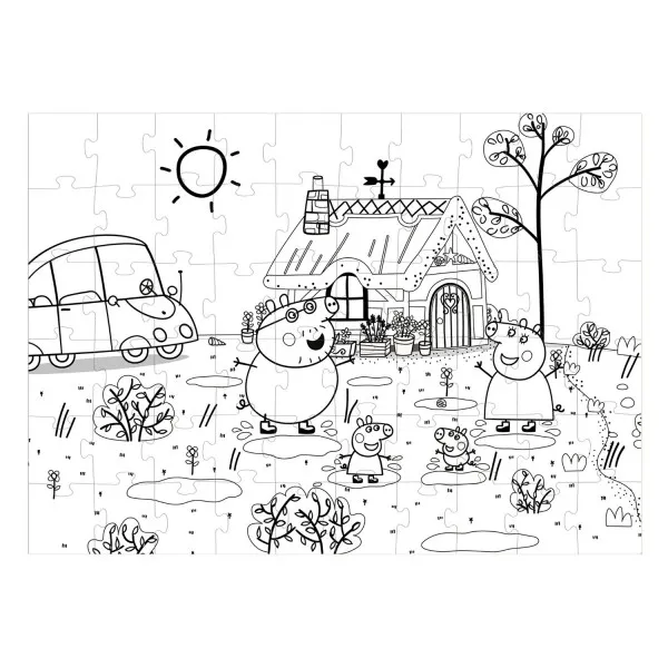 Dodo puzzle 2u1 Peppa prase, skakanje po baricama