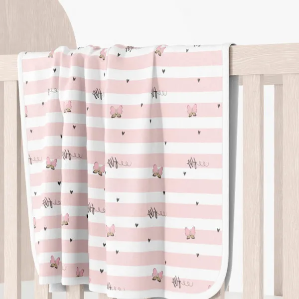 Baby Textil prekrivač Leptiri, 80x90cm
