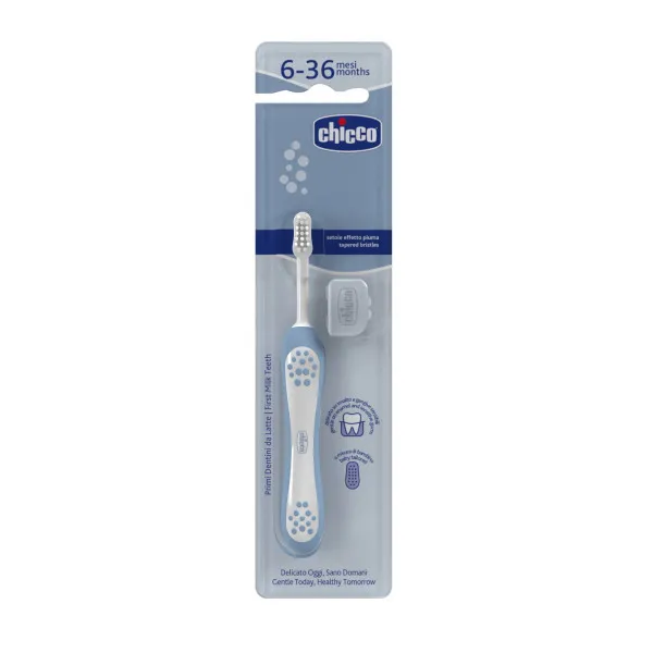 Chicco četkica za zube indigo plava,6-36m