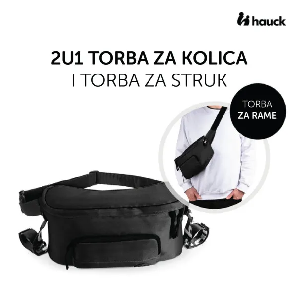 Hauck torba za kolica 2u1, Black