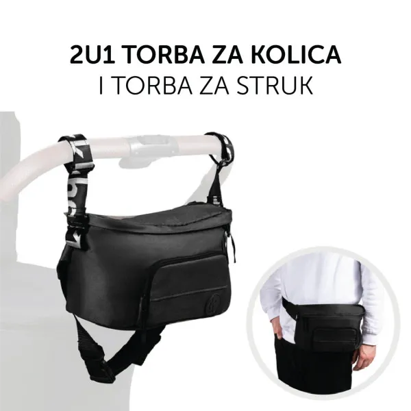 Hauck torba za kolica 2u1, Black