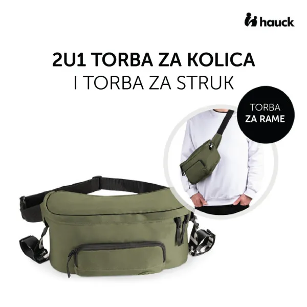 Hauck torba za kolica 2u1, Olive