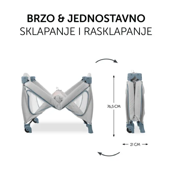Hauck prenosivi krevetac Sleep n Play Go Plus,Blue