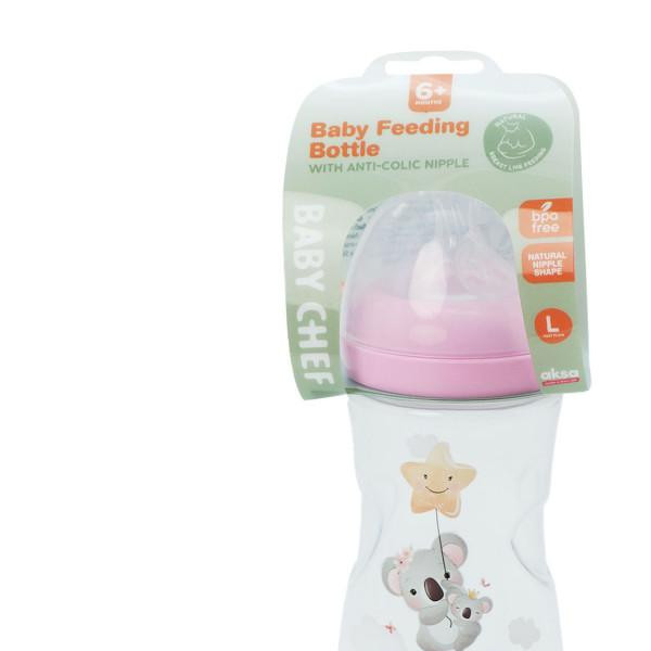Baby Chef flašica plastična 330ml, roze 