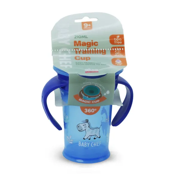 Baby Chef no-spill čaša 360° 210ml, 9m+, plava