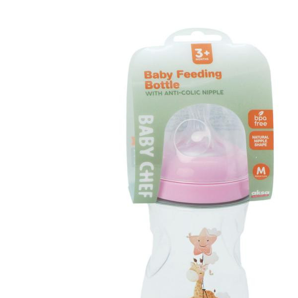 Baby Chef flašica plastična 240ml, roze 