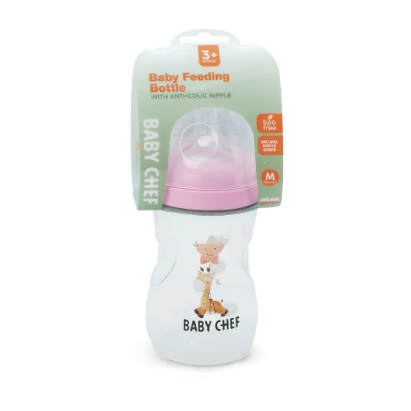 Baby Chef flašica plastična 240ml, roze