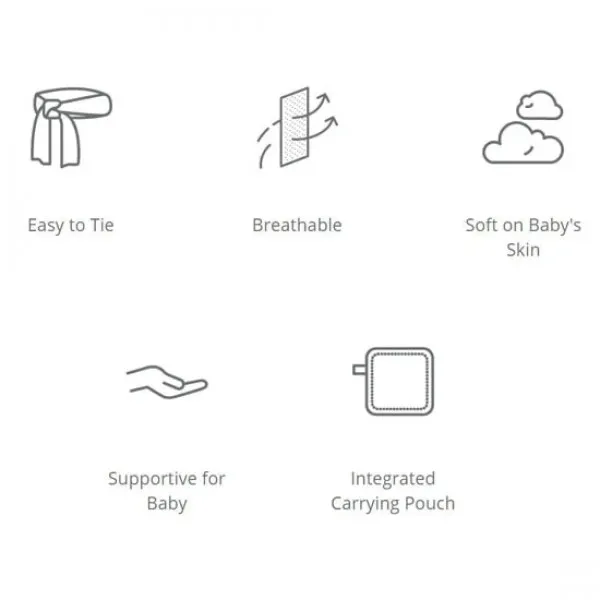 Ergobaby marama Aura Sustainable, Grey Stripes