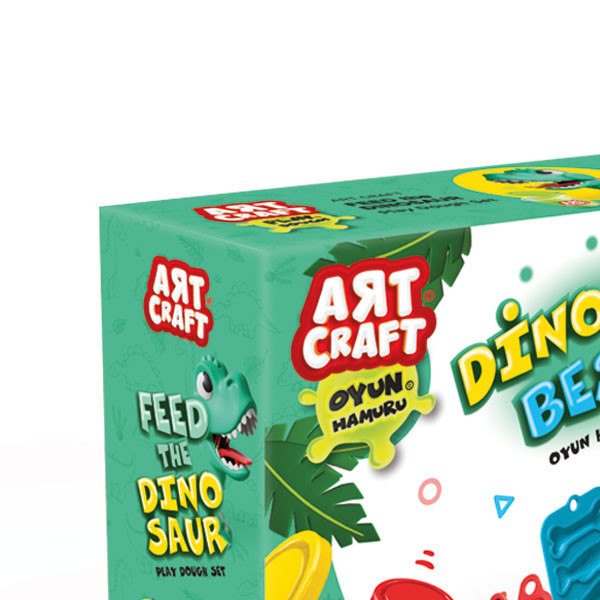 Dede plastelin art craft nahrani dinosaurusa 