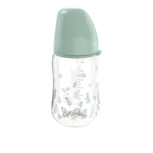Nip Green PP flašica zelena 240ml 0m+,M protok