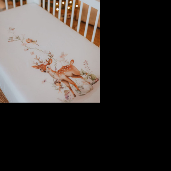 Baby Textil čaršav sa lastišem Bambi, 60x120cm 