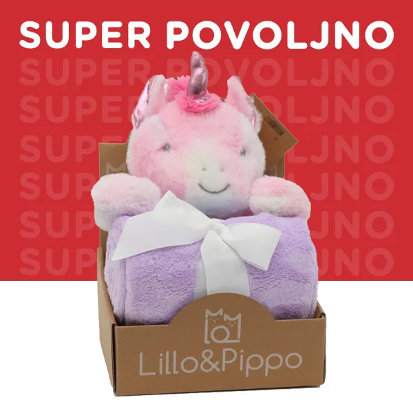 Lillo&Pippo ćebe sa igračkom jednorog 