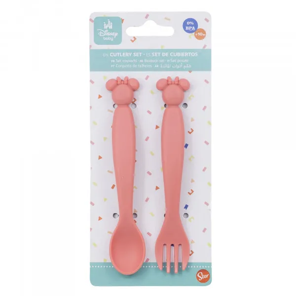 Stor plastični pribor za jelo 2/1 Minnie Mouse