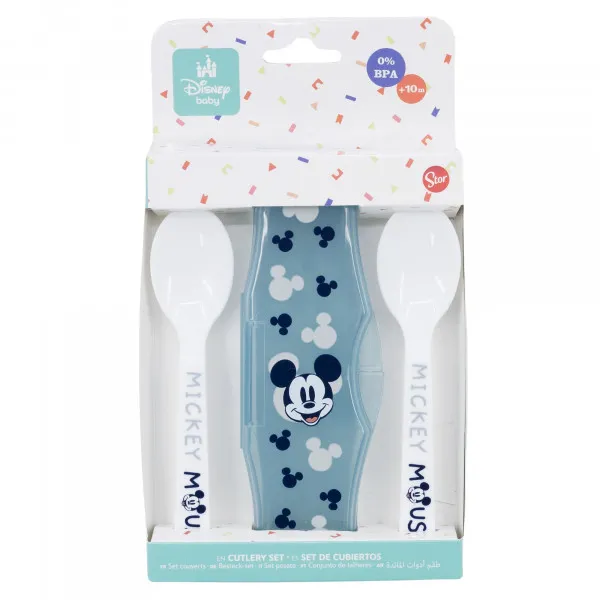 Stor plastična kašičica sa kutijom 2/1Mickey Mouse