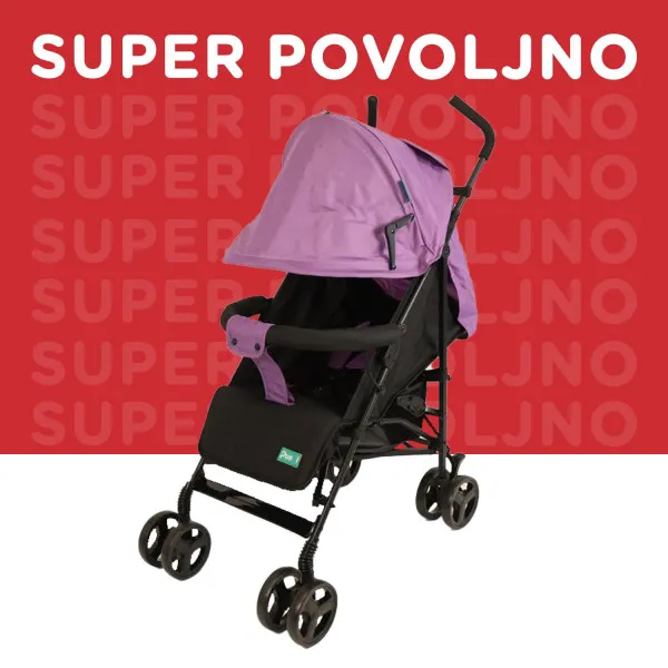Puerri kolica Breezy, ljubičasta 