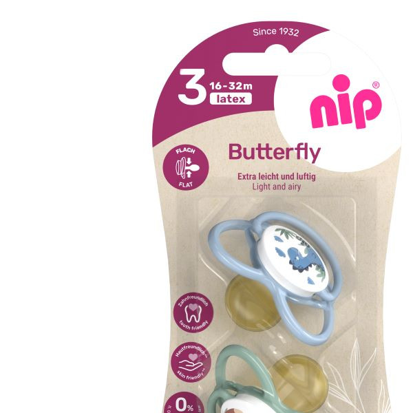 Nip Butterfly laža, kaučuk, mix boja, 16-32m 