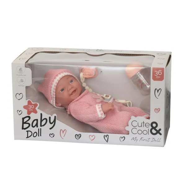 Cute&Cool lutka beba u roze odelcetu, 30cm 