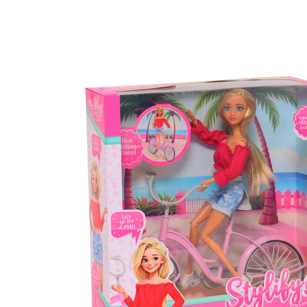 Stylify Fashion lutka sa biciklom, 31cm 