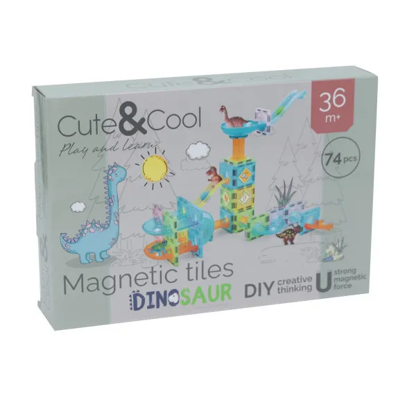 Cute&Cool magnetne pločice dino svet, 74 kom 