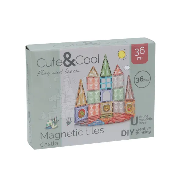 Cute&Cool magnetne pločice dvorac, 36 kom 