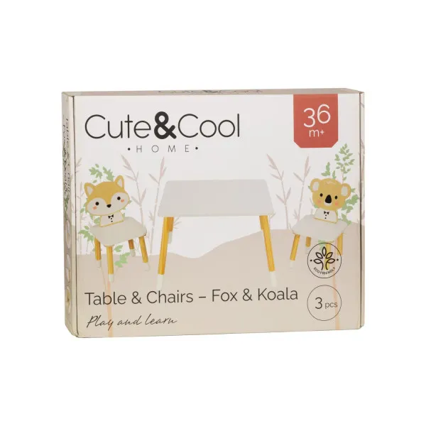 Cute&Cool HOME drveni sto i stolica lija i koala 