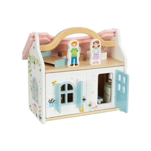 Cute&Cool drvena igračka nosiva kućica za lutke 