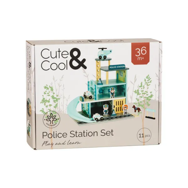 Cute&Cool drvena igračka policijska stanica 