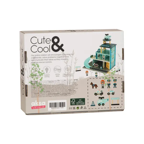 Cute&Cool drvena igračka policijska stanica 