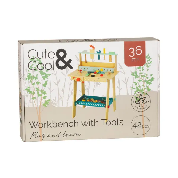 Cute&Cool drvena igračka radionica sa alatom 