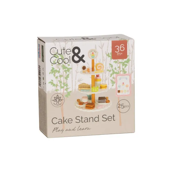 Cute&Cool drvena igračka stalak za kolače 