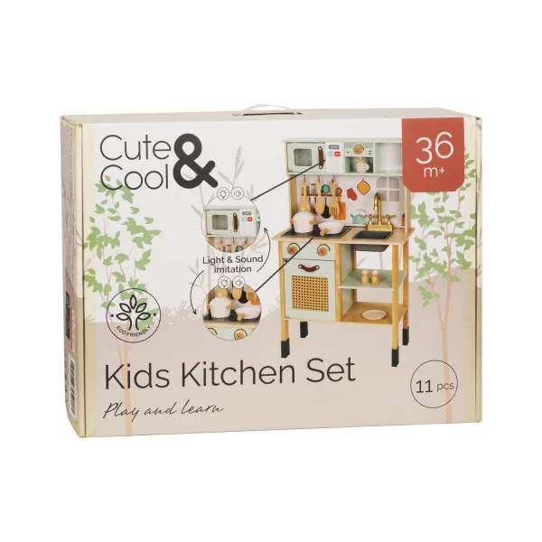 Cute&Cool drvena igračka kuhinja zelena 