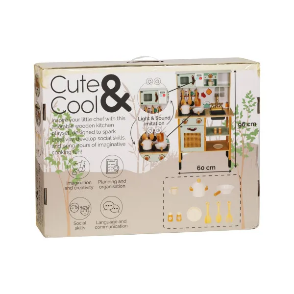 Cute&Cool drvena igračka kuhinja zelena 