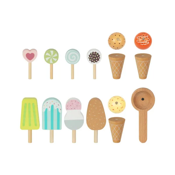 Cute&Cool drvena igračka guralica sa sladoledima 