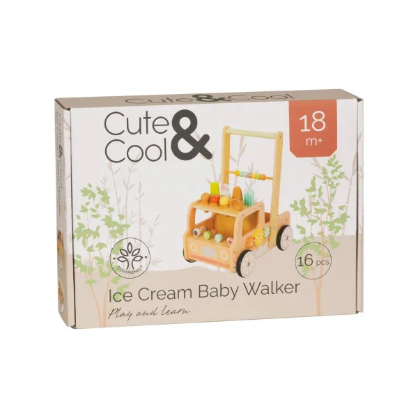 Cute&Cool drvena igračka guralica sa sladoledima 