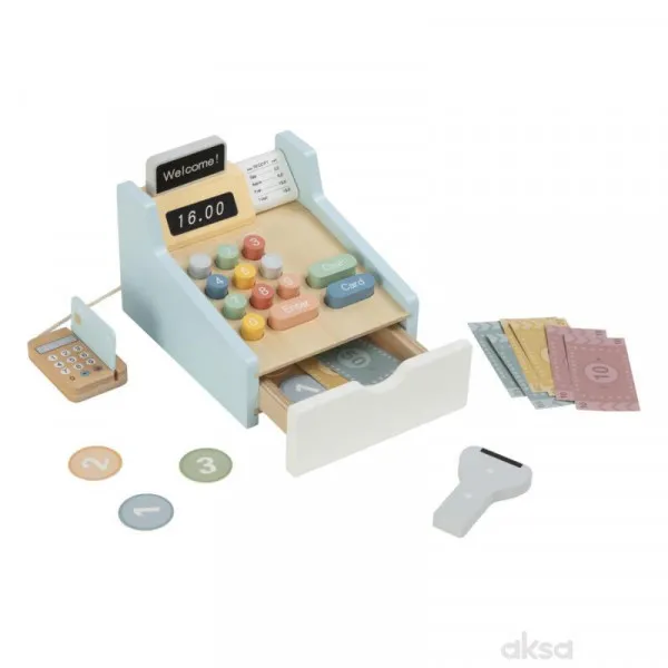 Cute&Cool drvena igračka kasa sa dodacima 